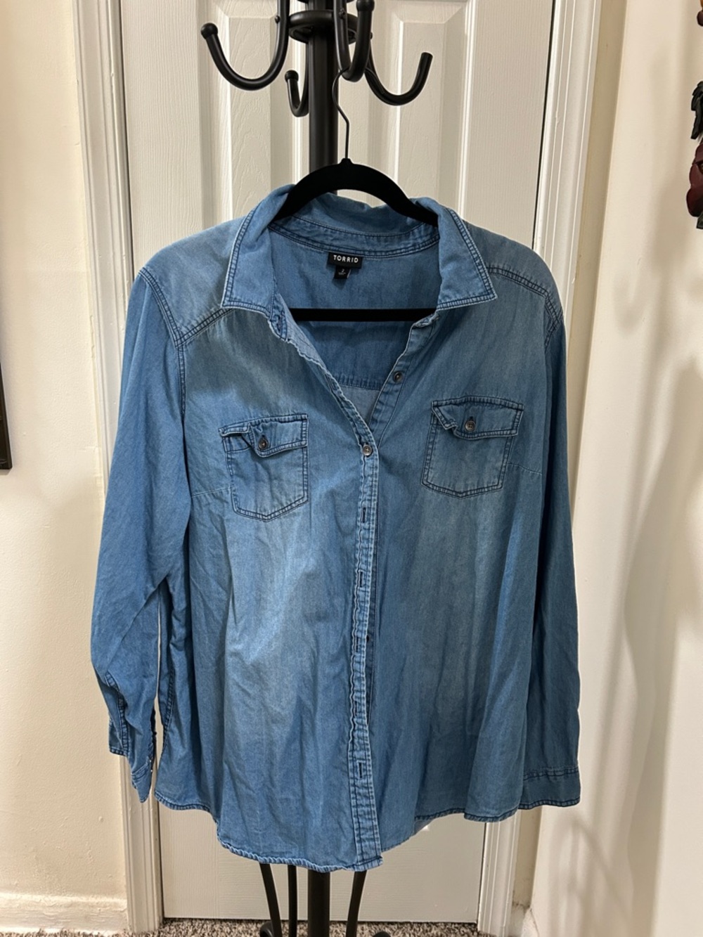 Torrid Blue Denim Button-Up Shirt